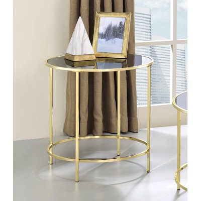 Silverlock Glass Top End Table by Mercer41