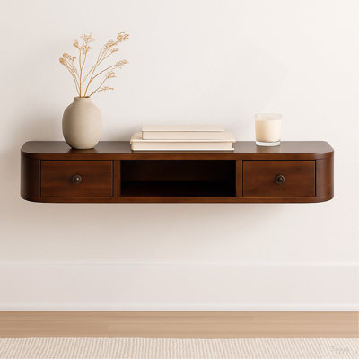 Console flottante 2 tiroirs Lunar