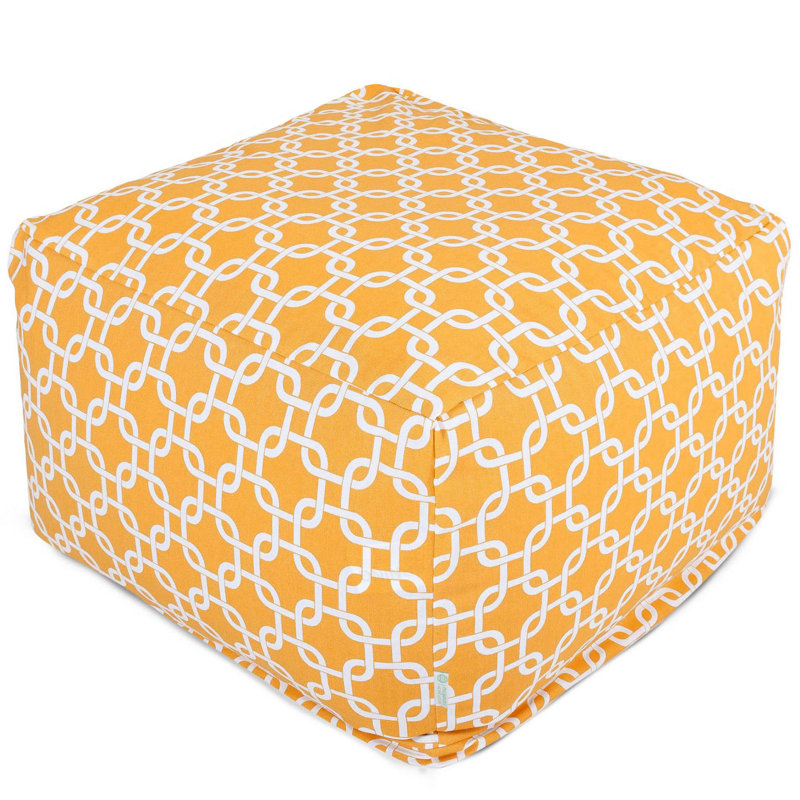 Repose-pieds d'extérieur avec coussin Roysum, Jaune