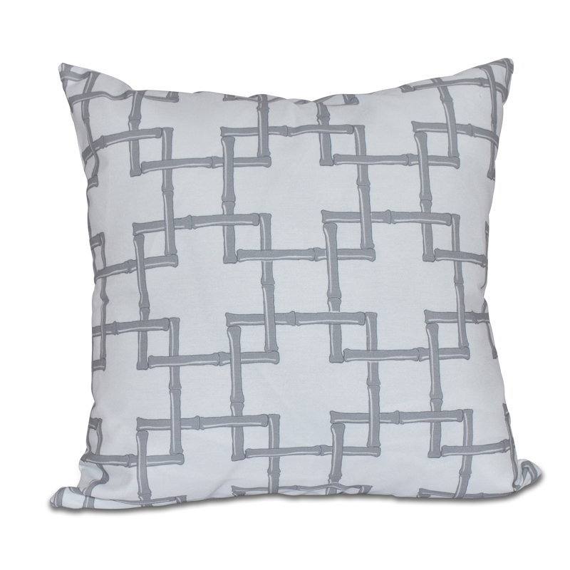 Housse et insert de coussin géométrique Botanical Blooms, H 20 po x l 20 po, Gris