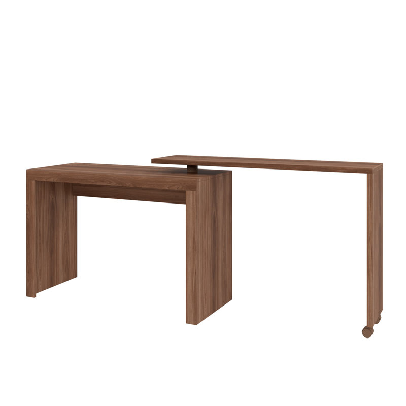 Duffy L-Shaped Writing Desk, Nut Brown