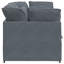  Canapé modulaire en velours gris foncé, métal, mousse surdimensionnée modulaire