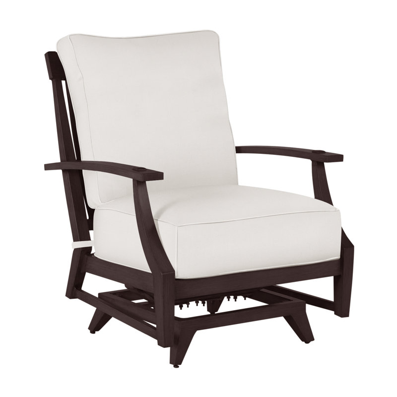 Croquet Aluminum Spring Lounge - Mahogany, Welt, Mahogany, Natural White