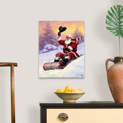 Reproduction d’art sur toile, "Here Comes Santa" par Jack sorde