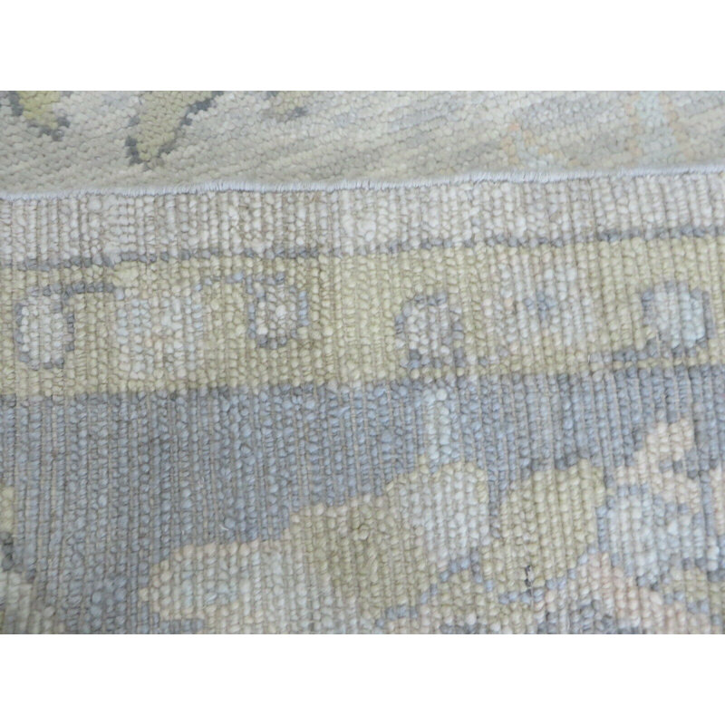 Tapis oriental moderne Oushak gris noué à la main 8 x 10 po 6 G12506