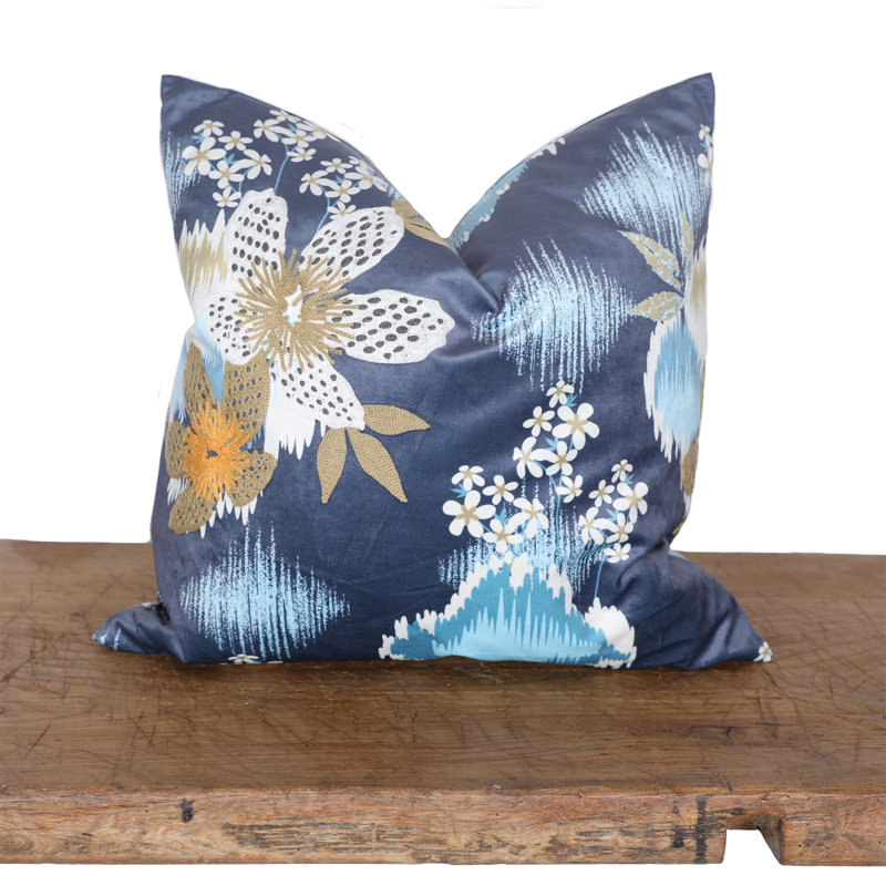 Coussin décoratif plumes 