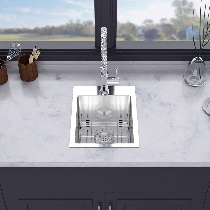Drop-in Single Bowl Stainless Steel Kitchen Sink