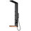 Dual 3-In-1 4-Jet Rainfall Shower Panel System With Rainfall Shower Head,Shelf In Matte Black