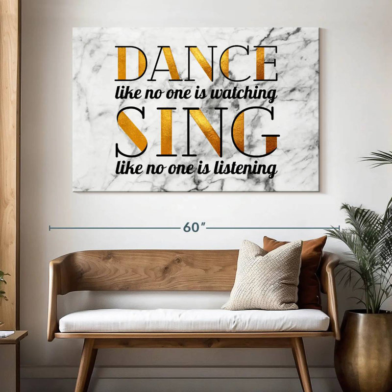 Tergel Dance And Sing Quotes, H 34 po x l 51 po
