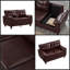 Causeuse moderne 59 po avec rangement 59 po - Bourgogne-675363159