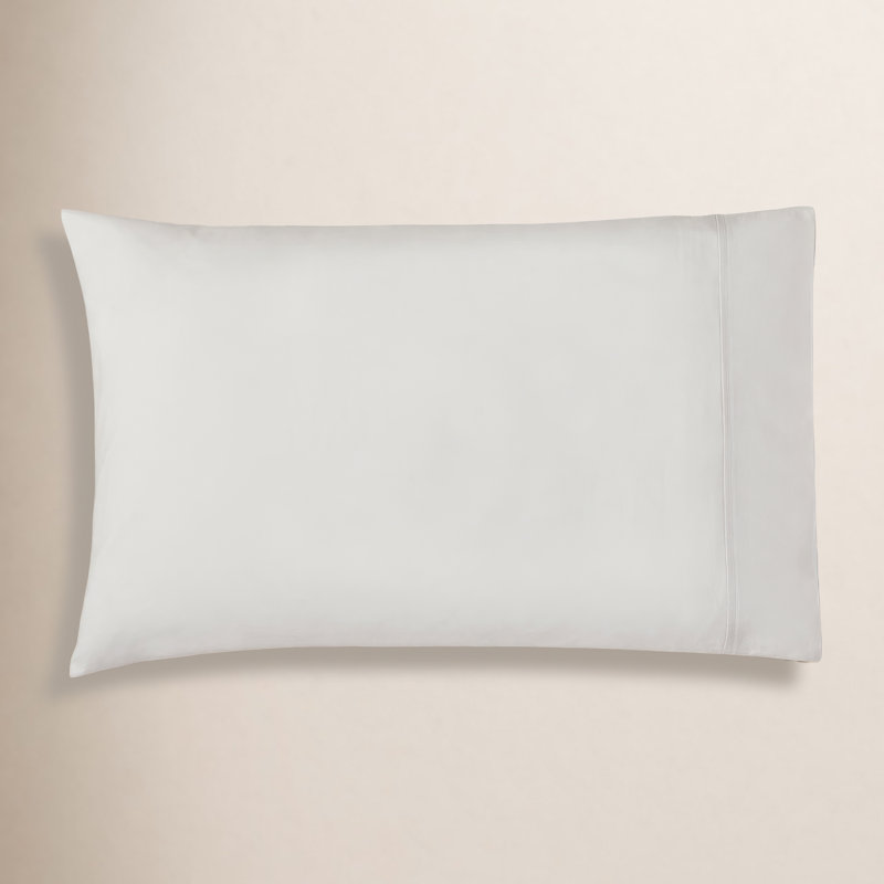 Ensemble de taies d'oreiller en percale de coton Coyer Classic, Lit standard + deux taies d'oreiller standard, Gris doux