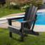Chaise pliante extérieure Adirondack résistante aux intempéries pour terrasse de jardin, pelouse et jardin (ensemble de 2)-67075797