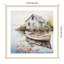 «Cottage by the Beach II» par Lazar studio, impression sur bois encadrée-284940187
