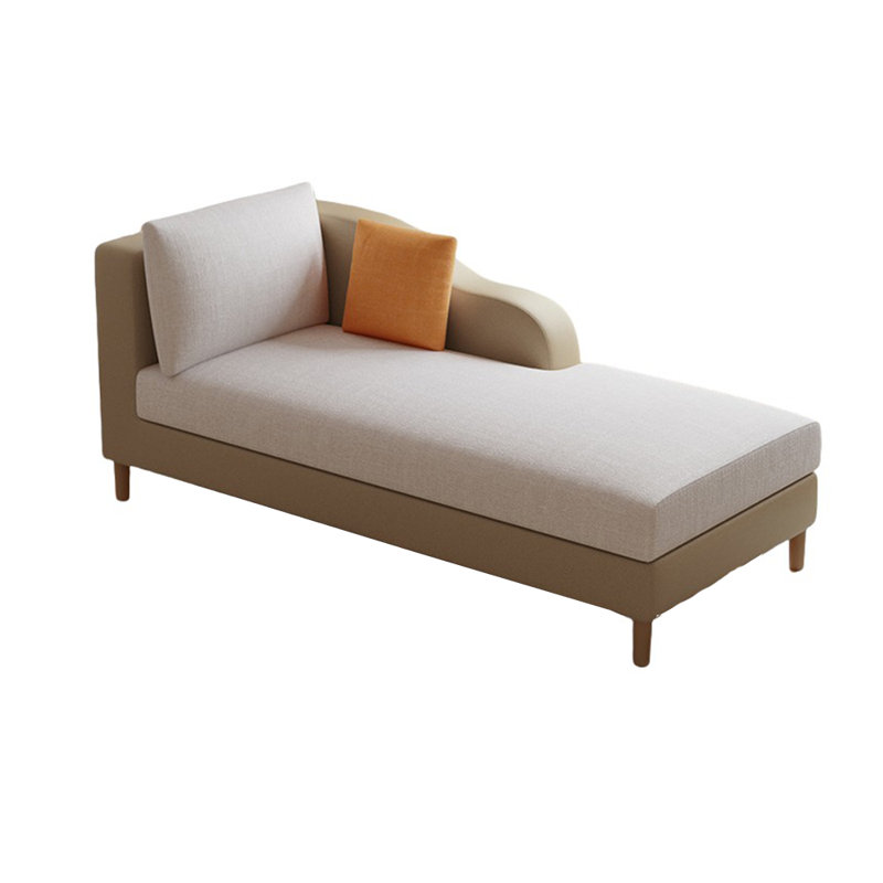 Chaise longue rembourrée Hinna, Accoudoir à gauche (vu de face), Beige / kaki