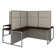 Easy Office L-Shaped 4 Person Cubicle with Cable Management