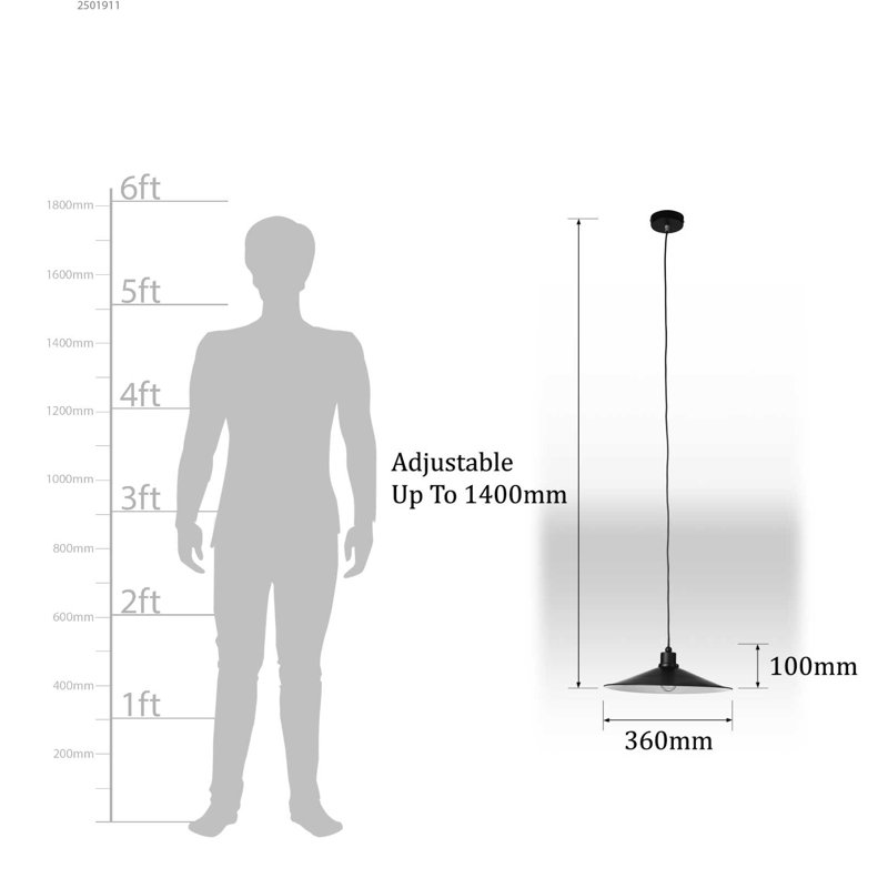 Applewold 1 - Light Black Dome Pendant