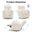 Fauteuil inclinable en velours côtelé de 36,6 po de large avec pivot -881855056