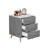 Upholstered Wooden Nightstand Bedside Table With Drawers