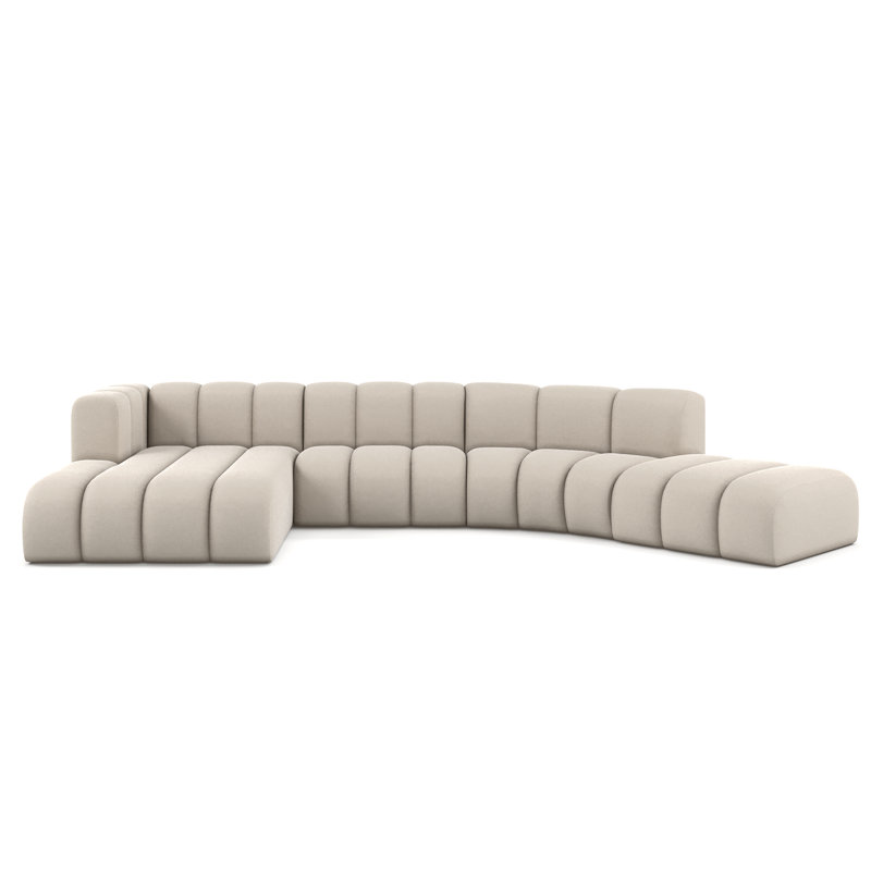 4 Seater Grand Velvet Sofa & Chaise Grand Modern L-Shaped Corner Sofa - Sectional for Living Room   