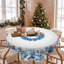 Nappe bleue en polyester lavable Père Noël