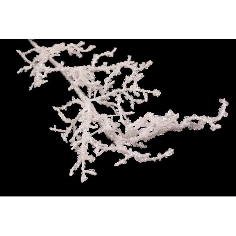 Guirlande de 5 pi avec brindilles glacées - décorations de Noël artificielles givrées, guirlande de Noël pour la maison, couronnes et centres de table, ensemble de 4