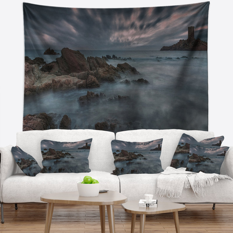 Tapisserie du littoral français, H 78 po x l 92 po