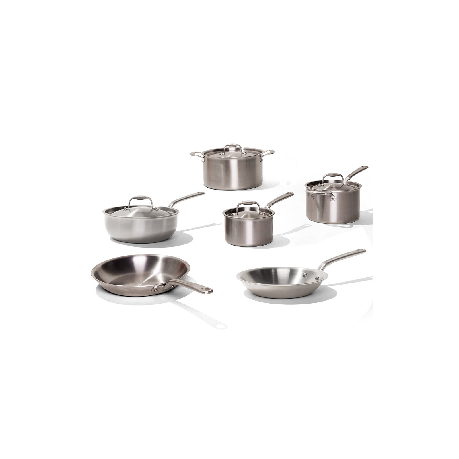 10PC Stainless Clad Cookware Set