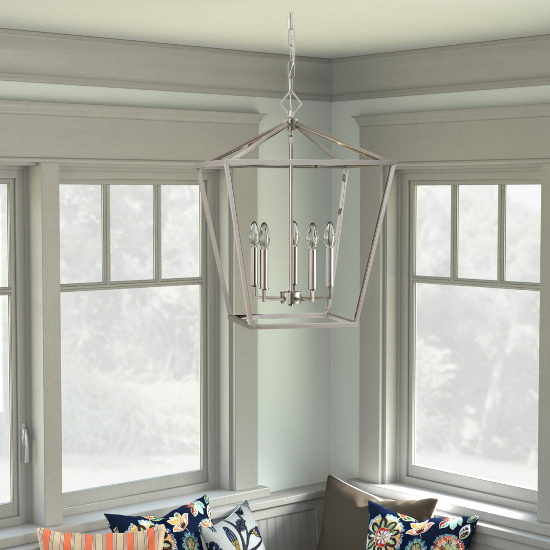 Poisson 4 - Light Dimmable Lantern Geometric Chandelier Andover Mills™ 