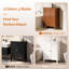 Armoire de salle de bain brune à double porte