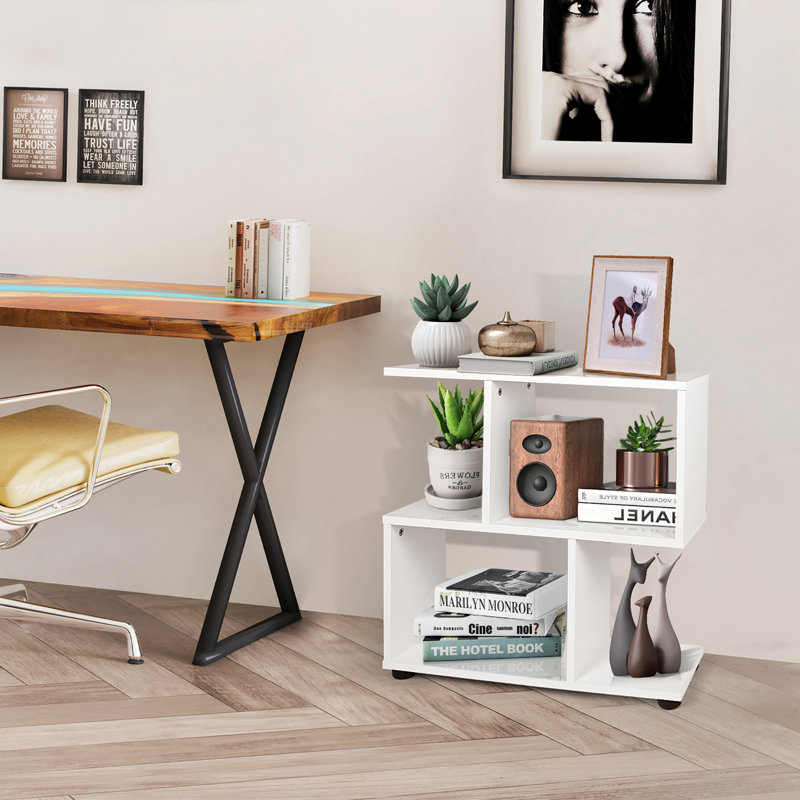 Geometric Bookcase, White