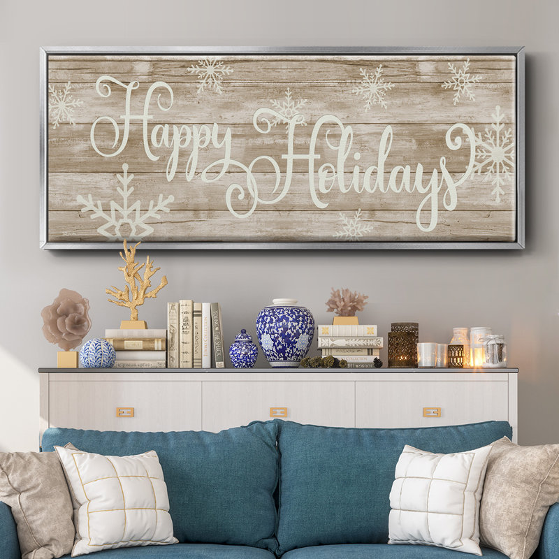 Happy Holidays- Framed Canvas