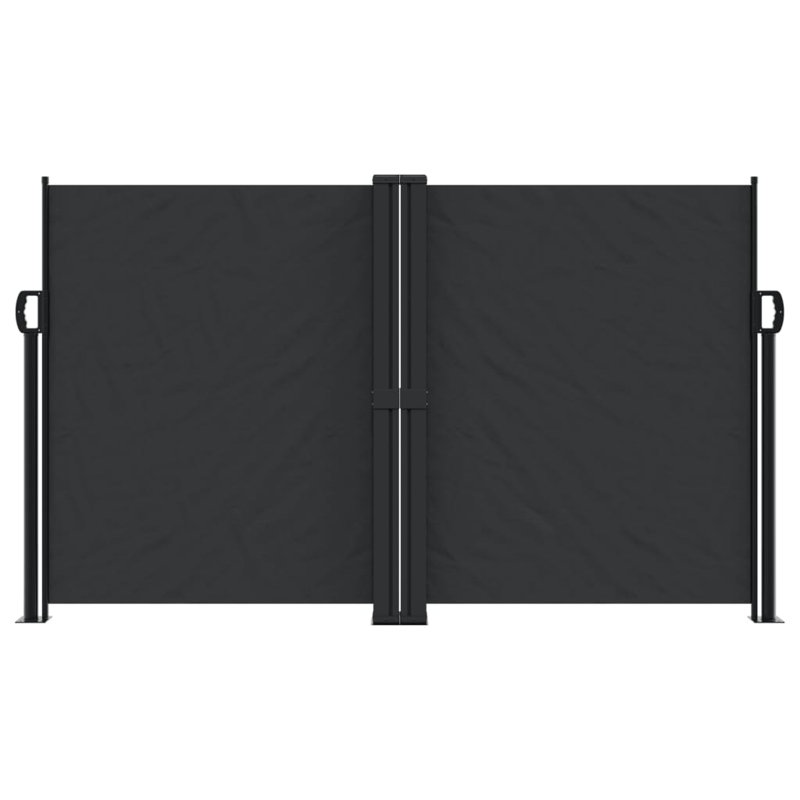Symple Stuff Retractable Side Awning, Black, 140cm H x 1200cm W