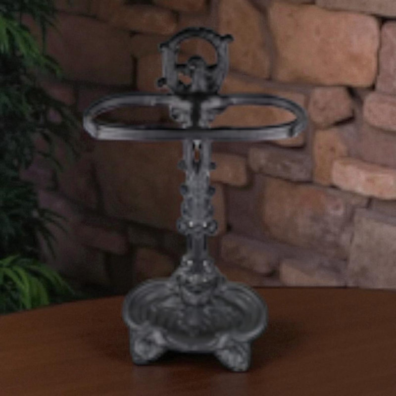 Cast Iron Umbrella Stand Antique Style Hand Finished Freestanding Metal Holder Rack for Entryway Decor