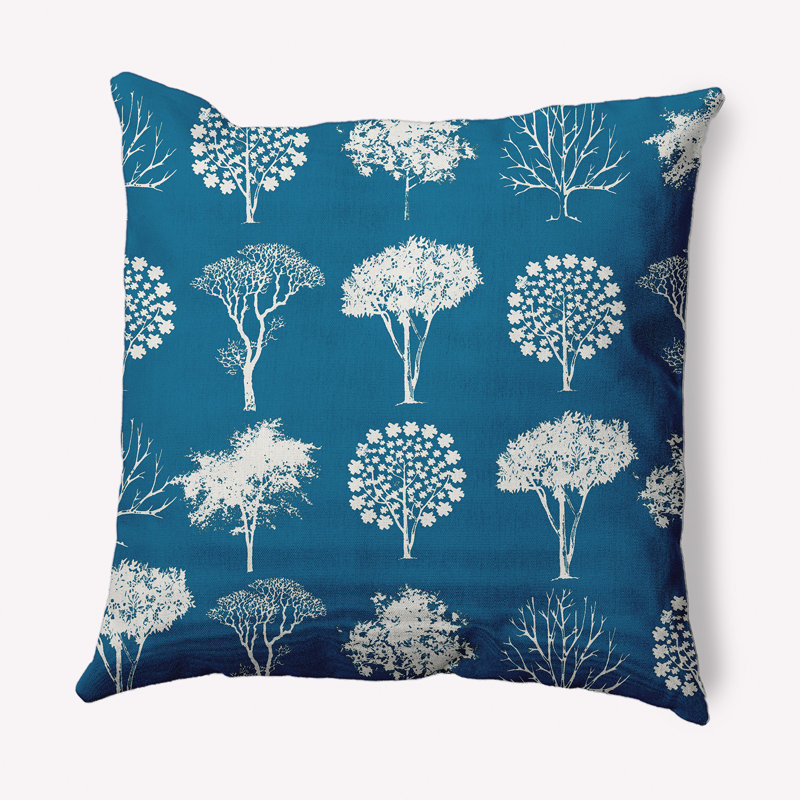 Coussin décoratif intérieur / extérieur Polyfill, Automne bleu, 18 po x 18 po