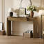 Console en bois naturel avec motif cannelé-118316681