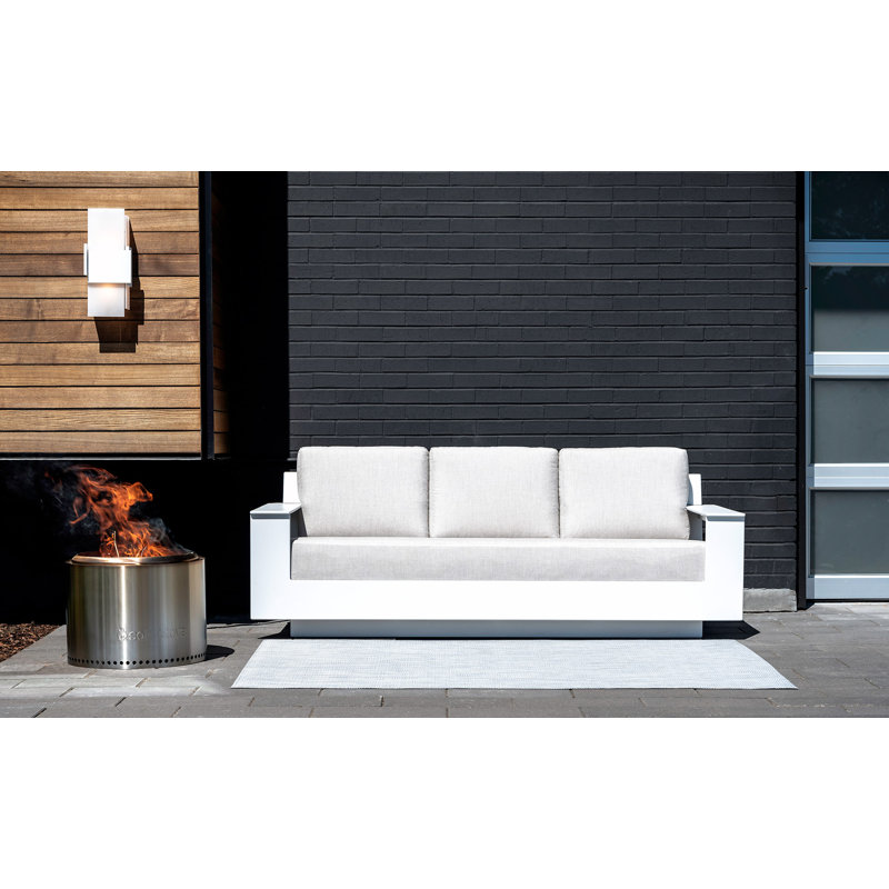 Acuo LED Outdoor Flush Mount, Textured White, 2700K