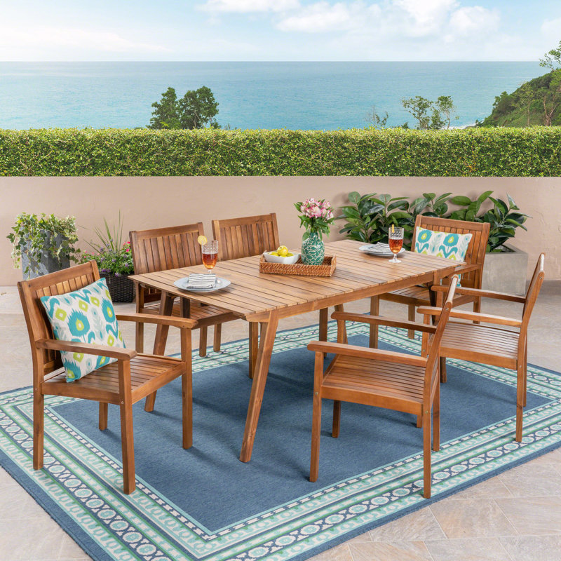 Ensemble repas pour 6 personnes Arvia, 30" H x 65,5" L x 37,5" L