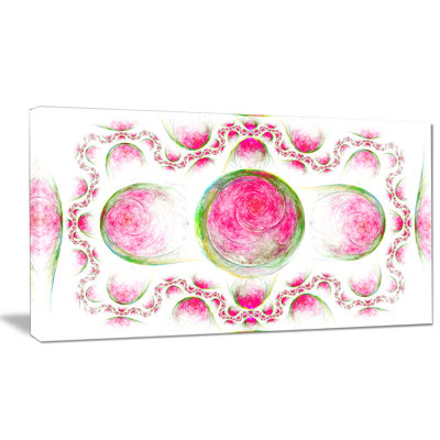 « rose exotique pattern on white », impression sur toile tendue
