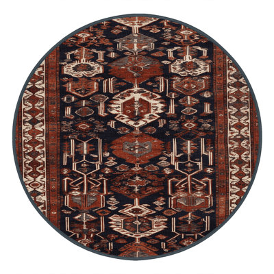 Tapis brun turc lavable à la machine