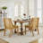 Upholstered Dining Chairs With Rattan Backrest-297729411