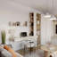 Desk 150 cm in Cashmere - Spacious Workspace with Integrated Drawer Storage