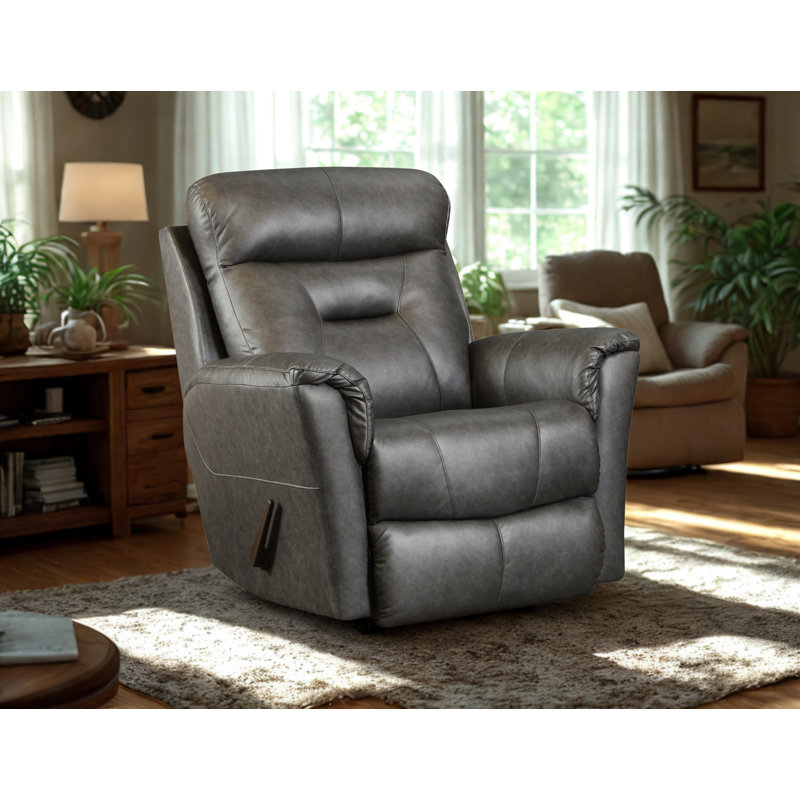 True Grit Rocker Recliner, Dark Gray
