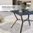Hesson Square Metal Outdoor Dining Table With Umbrella Hole , 36.8'' in. W 36.8'' in. D-1414533666