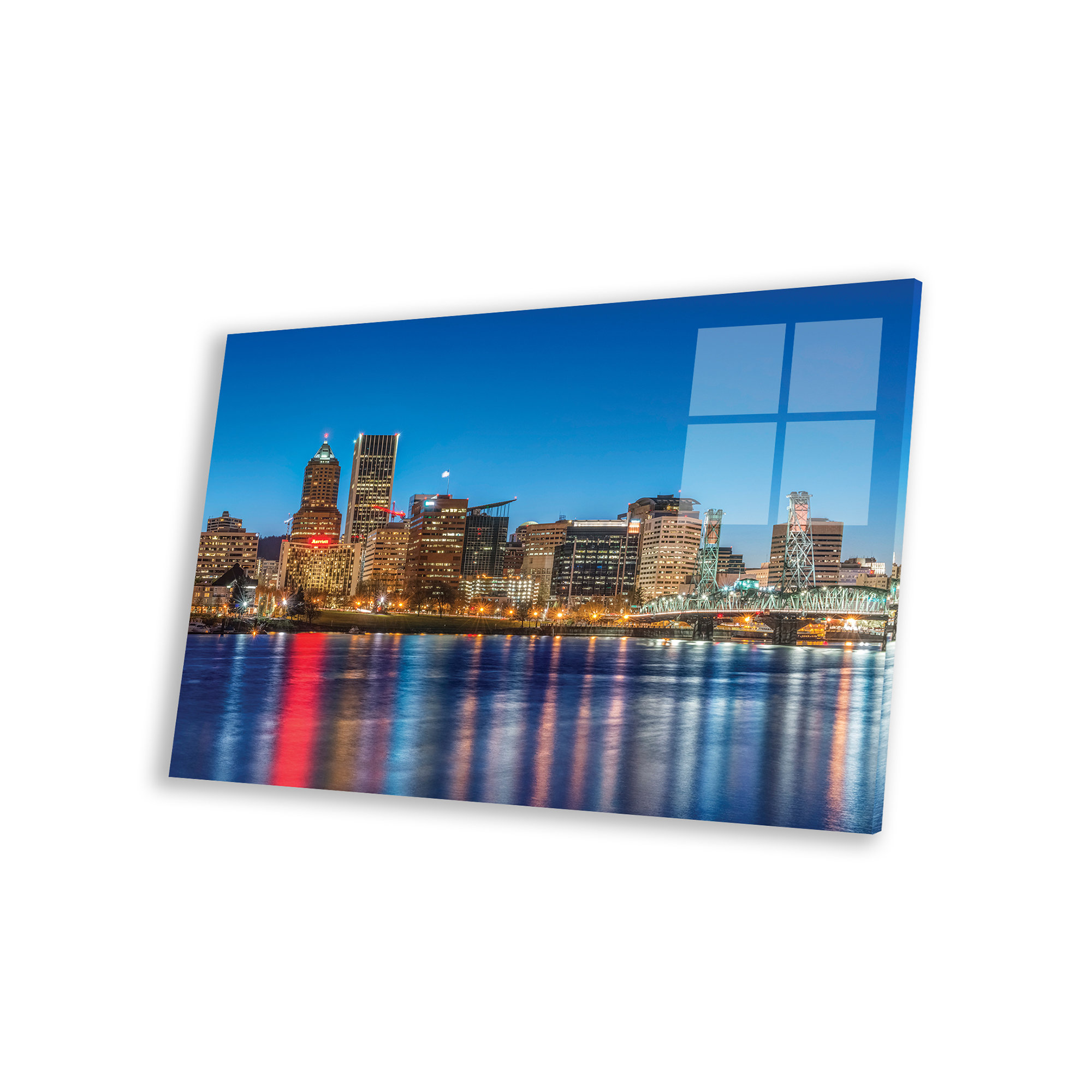 Latitude Run® USA, Oregon, Portland, Downtown Skyline at Twilight Print ...