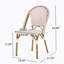 Ensemble de 2 chaises bistro d'extérieur en polyuréthane et aluminium pour l'extérieur, rouge rouillé et blanc