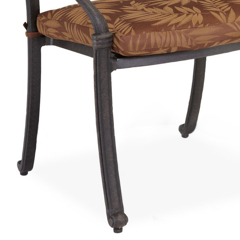 Chaise de terrasse avec coussin Yates, Gris anthracite
