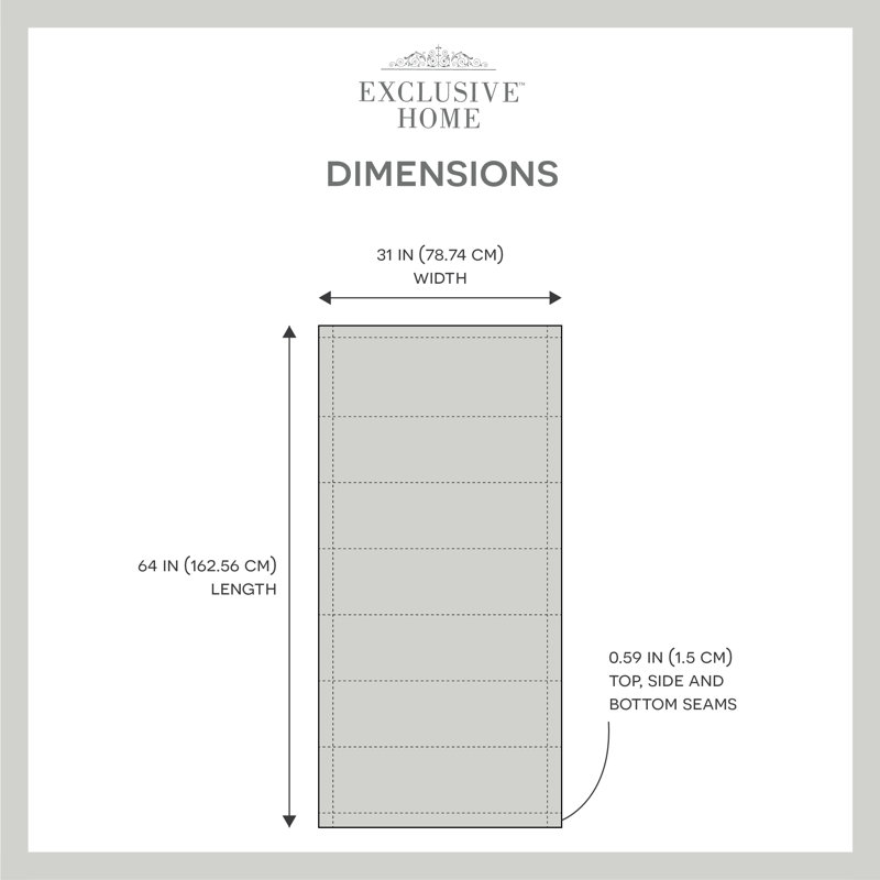 Store romain occultant exclusif Exclusive Home Ricardo, L 31 po x L 64 po, Gris