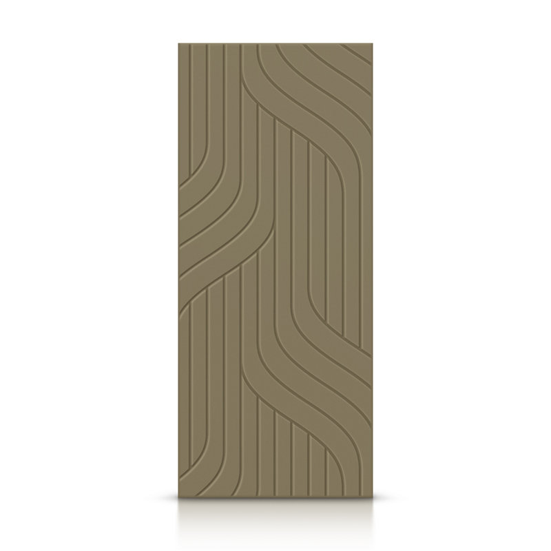 Porte standard à panneaux en bois, Vert olive, 42 po x 80 po