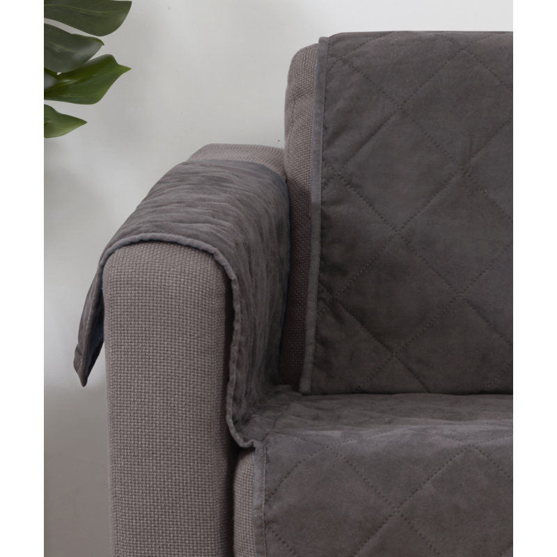 Aloisio Box Cushion Armchair Slipcover, Grey