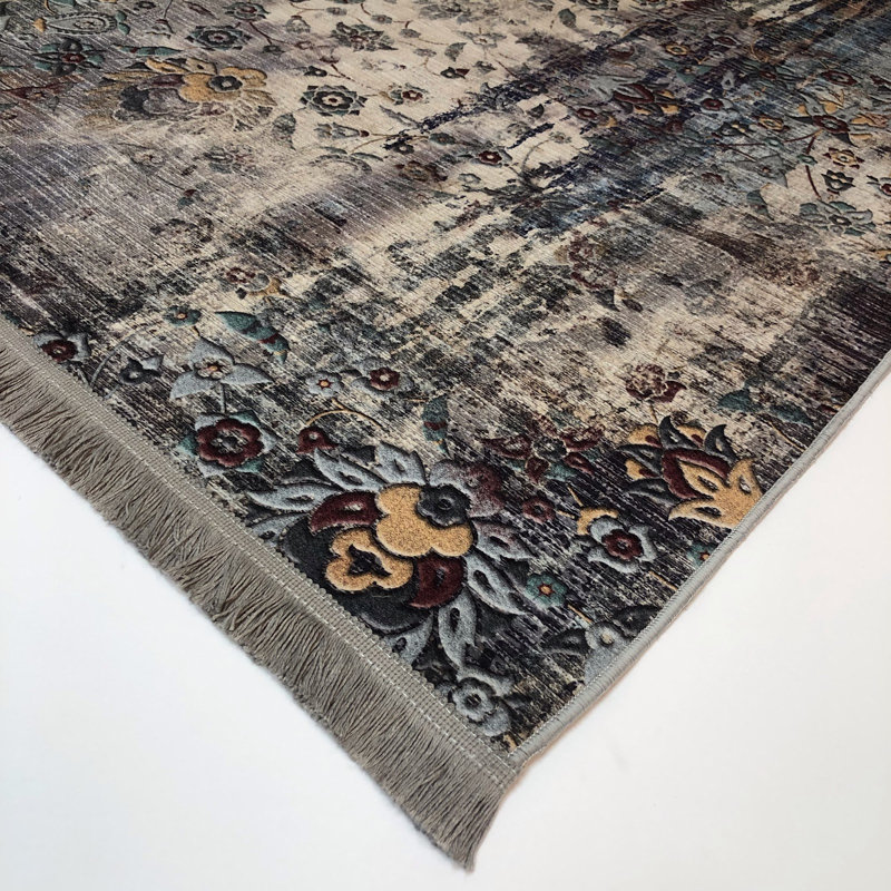 Monkshood Floral Indoor Rug, Rectangle 5' x 8'